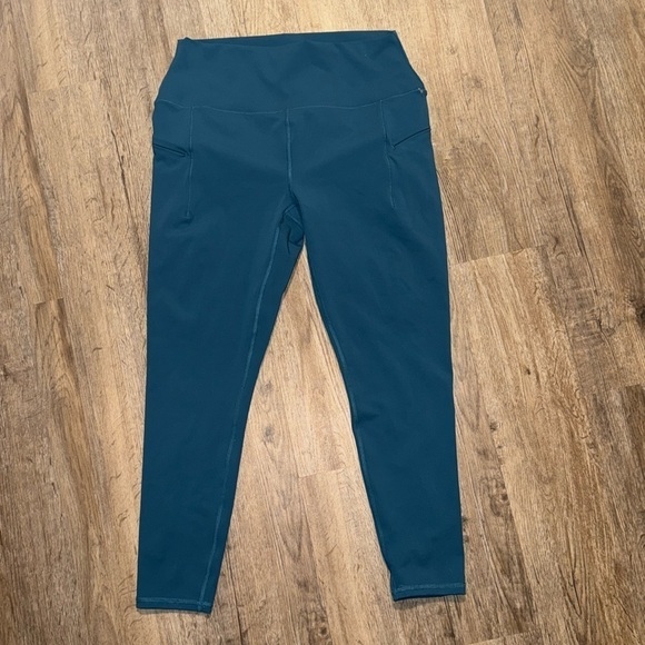 SPYDER ACTIVE TEAL LEGGINGS (L) - Picture 1 of 8